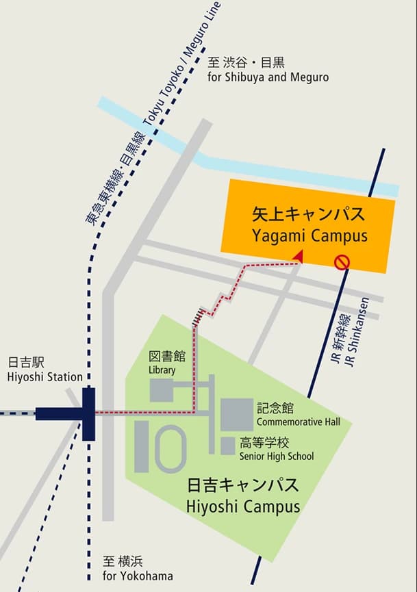 矢上キャンパス周辺地図