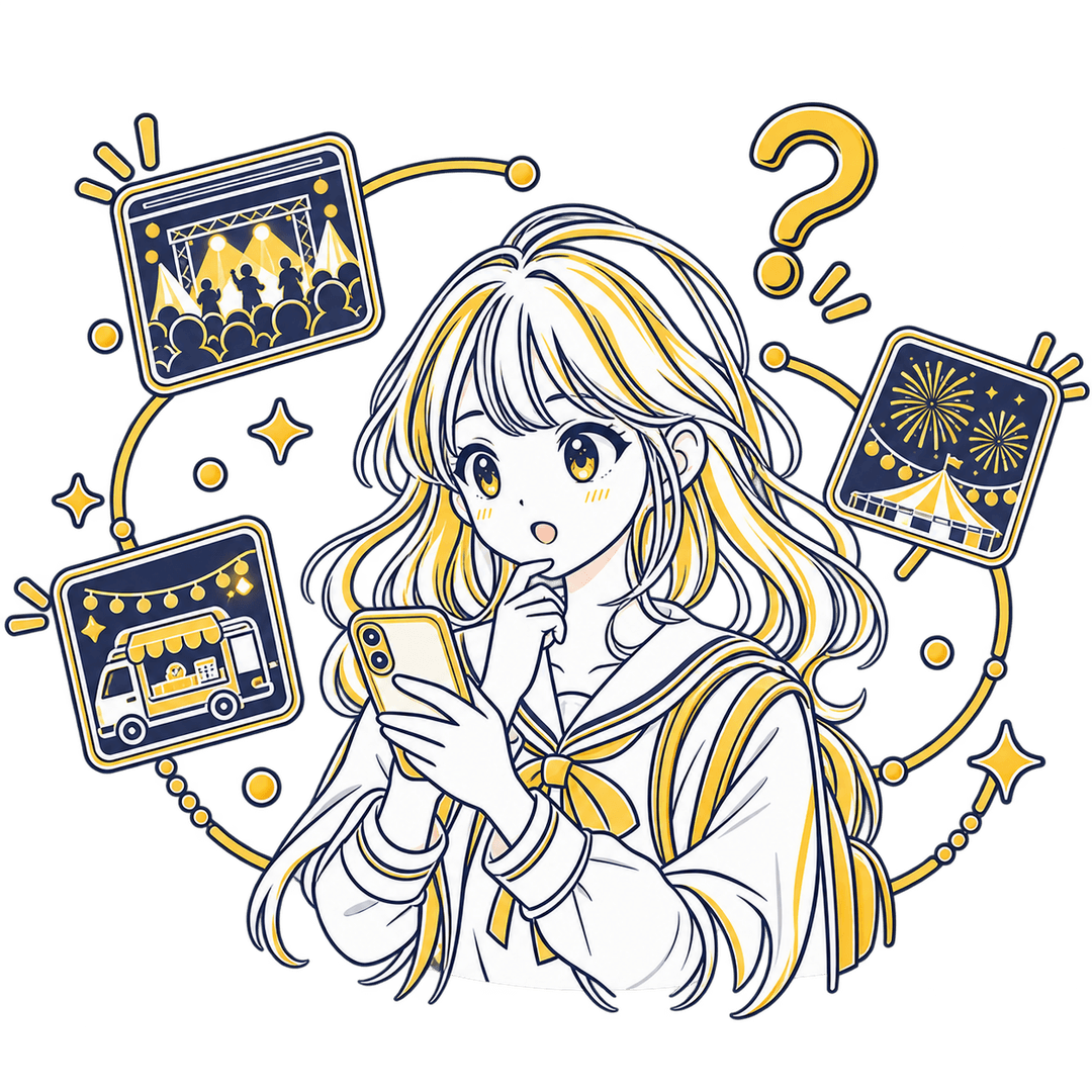 困っている学生の線画
